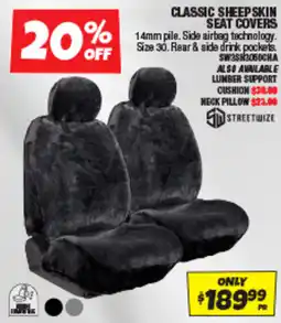 Autobarn Classic Sheepskin Seat Covers Streetwize offer