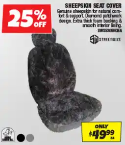 Autobarn Sheepskin Seat Cover Streetwise offer