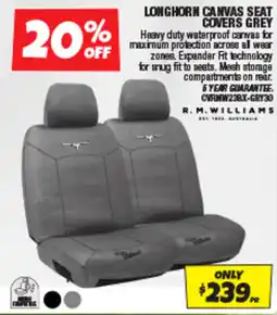 Autobarn Longhorn Canvas Seat Covers Grey offer