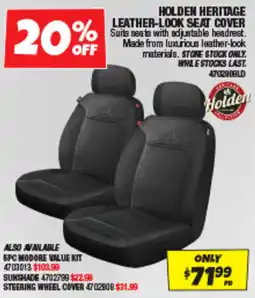 Autobarn Holden Heritage Leather-Look Seat Cover offer