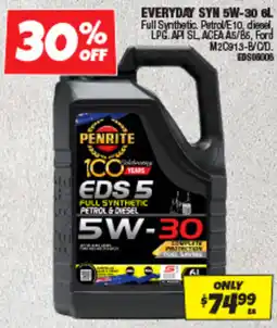 Autobarn Penrite EDS 5 Full Synthetic Petrol & Diesel 5W-30 offer