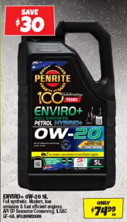 Autobarn Penrite Enviro+ 0W-20 offer