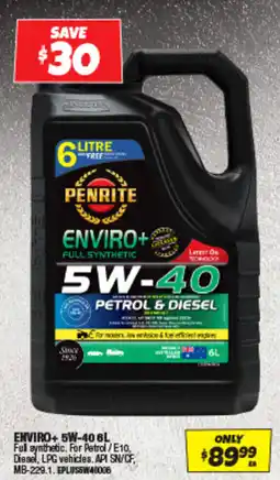 Autobarn Penrite Enviro+ 5W-40 offer