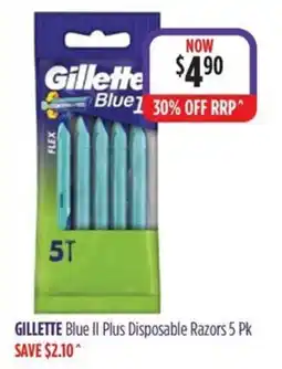 Wizard Pharmacy Gillette Blue II Plus Disposable Razors offer