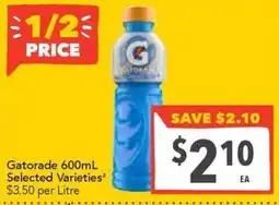 Supa Valu Gatorade 600mL Selected Varieties offer