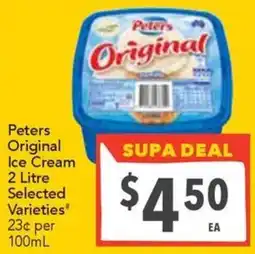 Supa Valu Peters Original Ice Cream offer