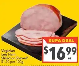 Supa Valu Virginian Leg Ham offer