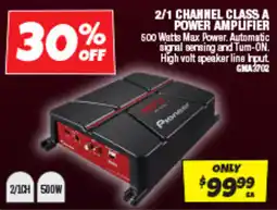 Autobarn Pioneer 2/1 Channel Class A Power Amplifier offer
