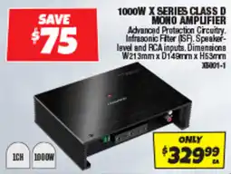 Autobarn 1000W X Series Class D Mono Amplifier offer