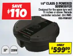 Autobarn 10" Class D Powered Subwoofer offer