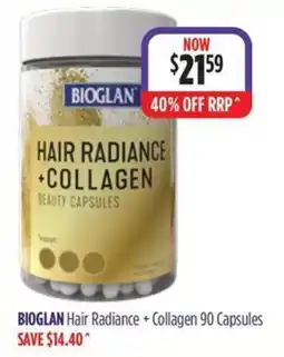 Wizard Pharmacy Bioglan Hair Radiance + Collagen offer