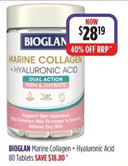 Wizard Pharmacy Bioglan Marine Collagen + Hyaluronic Acid offer