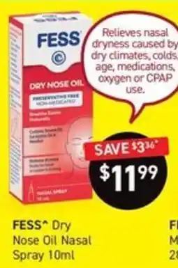 Chemist King FESS Dry Nose Oil Nasal Spray offer