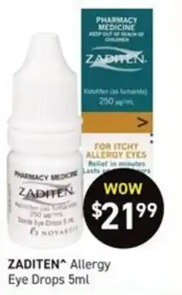 Chemist King Zaditen Allergy Eye Drops offer