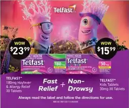Chemist King Telfast 180mg Hayfever & Allergy Relief offer