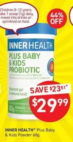 Chemist King Inner Health Plus Baby & Kids Probiotic offer