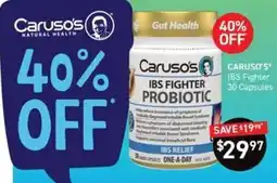 Chemist King Caruso's IBS Fighter Probiotic offer