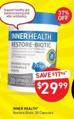 Chemist King Inner Health Restore Biotic 20 Capsules offer