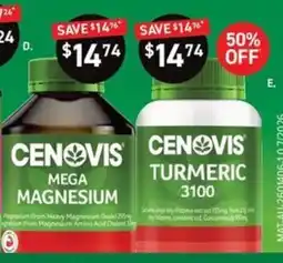 Chemist King Cenovis Turmeric 3100 offer