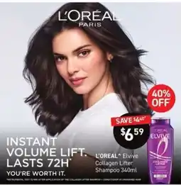 Chemist King L'OREAL Elvive Collagen Lifter Shampoo offer