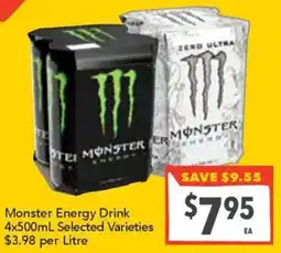 Supa Valu Monster Energy Drink Selected Varieties offer