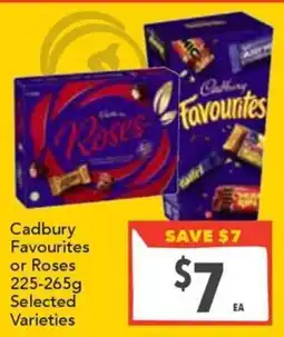 Supa Valu Cadbury Favourites or Roses Selected Varieties offer