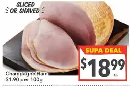 Supa Valu Champagne Ham offer