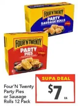 Supa Valu Four'N Twenty Party Pies offer