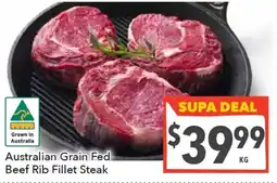 Supa Valu Australian Grain Fed Beef Rib Fillet Steak offer