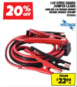 Autobarn 12V Spike Guard Jumper Leads Voltage offer