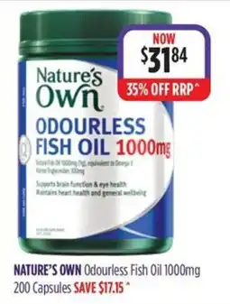 Wizard Pharmacy Nature's Own Odourless Fish Oil 1000mg offer
