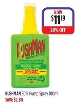 Wizard Pharmacy Bushman 20% Pump Spray offer