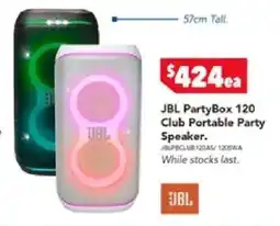 Harvey Norman JBL PartyBox 120 Club Portable Party Speaker offer