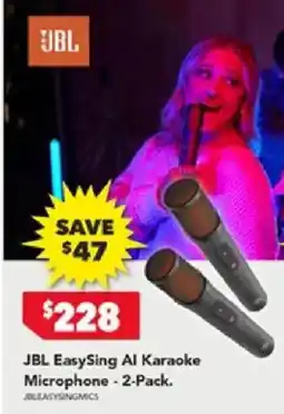 Harvey Norman JBL EasySing AI Karaoke Microphone offer