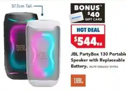 Harvey Norman JBL PartyBox 130 Portable Speaker with Replaceable Battery offer