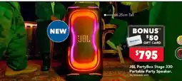 Harvey Norman JBL PartyBox Stage 330 Portable Party Speaker offer