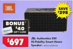 Harvey Norman JBL Authentics 500 Hi-Fidelity Smart Home Speaker offer