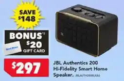 Harvey Norman JBL Authentics 200 Hi-Fidelity Smart Home Speaker offer