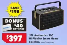 Harvey Norman JBL Authentics 300 Hi-Fidelity Smart Home Speaker offer
