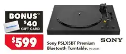 Harvey Norman Sony PSLX5BT Premium Bluetooth Turntable offer