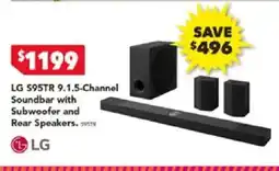 Harvey Norman LG S95TR 9.1.5-Channel Soundbar with Subwoofer and Rear Speakers offer