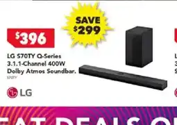 Harvey Norman LG S70TY Q-Series Dolby Atmos Soundbar offer