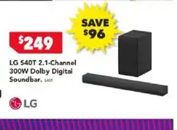 Harvey Norman LG S40T 2.1-Channel 300W Dolby Digital Soundbar offer