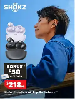 Harvey Norman Shokz OpenDots Air Clip-On Earbuds offer