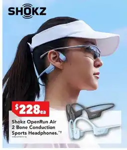 Harvey Norman Shokz OpenRun Air 2 Bone Conduction Sports Headphones offer