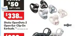 Harvey Norman Shokz OpenDots 2 Open-Ear Clip-On Earbuds offer
