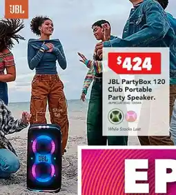 Harvey Norman JBL PartyBox 120 Club Portable Party Speaker offer