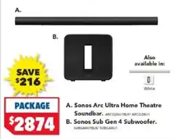 Harvey Norman Sonos Arc Ultra Home Theatre Soundbar offer
