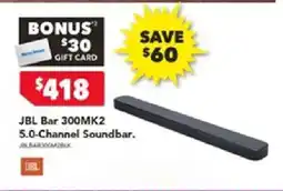Harvey Norman JBL Bar 300MK2 5.0-Channel Soundbar offer
