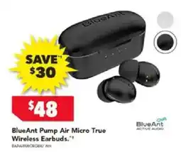 Harvey Norman BlueAnt Pump Air Micro True Wireless Earbuds offer